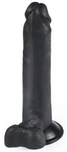 Черный фаллоимитатор-реалистик на присоске - 16,5 см. фото 2