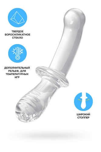 Прозрачный двусторонний стеклянный фаллоимитатор Satisfyer Double Crystal - 19,5 см. фото 2