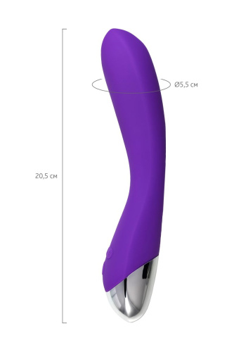 Фиолетовый вибратор «Дрючка-удовольствие» - 20,5 см. фото 10