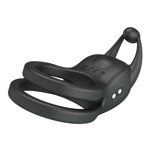 Черное перезаряжаемое виброкольцо Goodwin фото 3