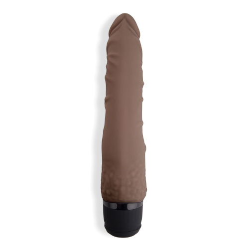Коричневый вибромассажер 7  Realistic Vibrator - 20 см. фото 2