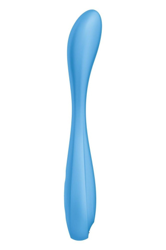 Голубой гибкий вибромассажер Satisfyer G-Spot Flex 4+ - 19 см. фото 2