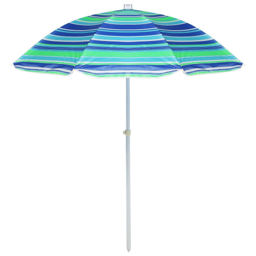 Пляжный зонт в полоску Maclay «Модерн» с серебристым покрытием Пляжный зонт в полоску Maclay «Модерн» с серебристым покрытием