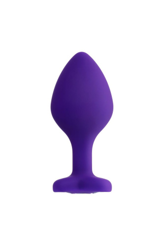 Фиолетовая анальная втулка Diamond Heart с прозрачным кристаллом - 8 см. фото 4 Фиолетовая анальная втулка Diamond Heart с прозрачным кристаллом - 8 см. фото 4