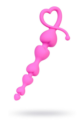 Розовая анальная цепочка Eromantica - 18,5 см. фото 2