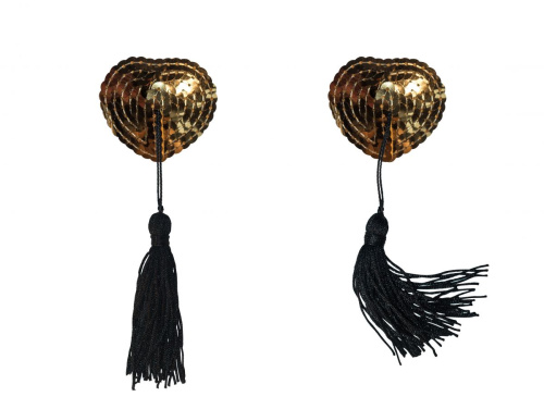 Золотистые пэстисы Gipsy с черными кисточками фото 2 Золотистые пэстисы Gipsy с черными кисточками фото 2