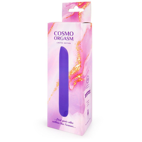 Фиолетовый мини-вибромассажёр со скошенным кончиком - 13 см. фото 2