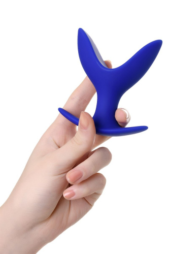 Синяя силиконовая расширяющая анальная втулка Bloom - 9 см. фото 5 Синяя силиконовая расширяющая анальная втулка Bloom - 9 см. фото 5