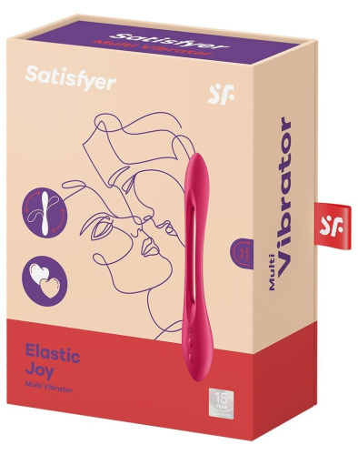 Красный многофункциональный вибратор для пар Satisfyer Elastic Joy фото 4