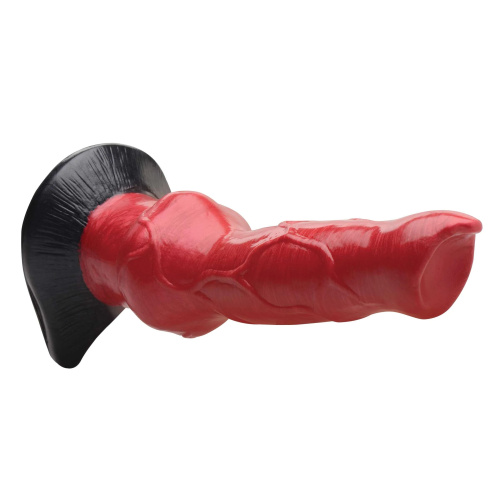 Красный фантазийный фаллоимитатор Hell-Hound Canine Penis Silicone Dildo - 19 см. фото 3