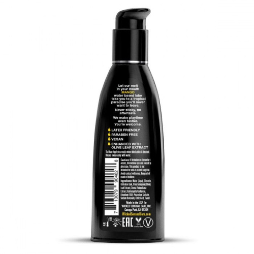 Лубрикант на водной основе с ароматом манго Wicked Aqua Mango - 60 мл. фото 2