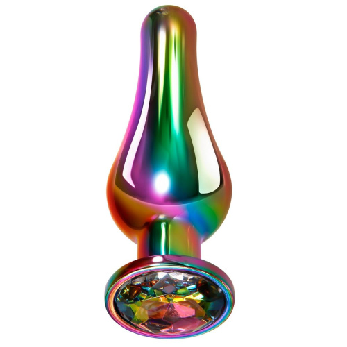 Радужная металлическая пробка Rainbow Metal Plug Large - 12,9 см. фото 2