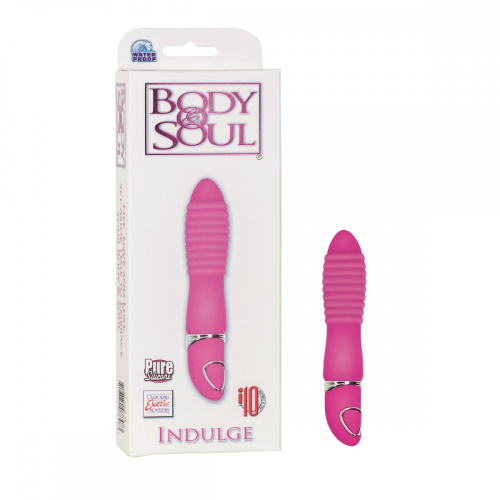 Розовый рельефный вибратор Body & Soul Indulge - 9,5 см. фото 2 Розовый рельефный вибратор Body & Soul Indulge - 9,5 см. фото 2
