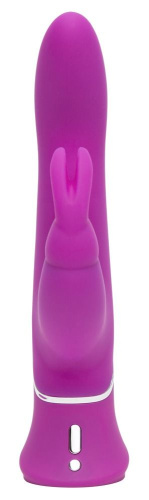 Лиловый вибратор Curve Thrusting Rechargeable Rabbit Vibrator - 24,1 см. фото 3