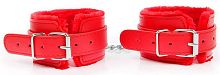 Красные мягкие оковы на регулируемых ремешках
