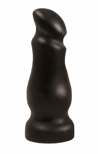 Чёрный массажёр простаты с приплюснутой головкой - 13 см. Чёрный массажёр простаты с приплюснутой головкой - 13 см.