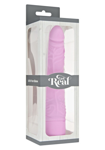 Розовый вибратор Classic Slim Vibrator - 21 см. фото 3