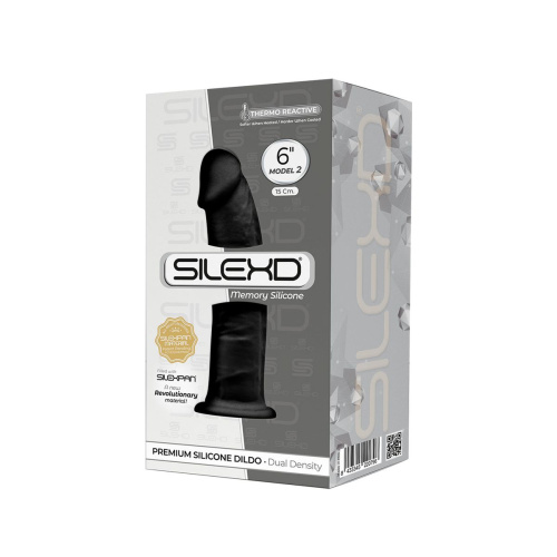 Черный фаллоимитатор SILEXD Model 2 - 15,4 см. фото 2