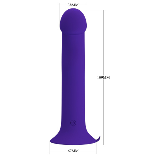 Фиолетовый вибратор с режимом боковой пульсации Murray-Youth - 19 см. фото 5