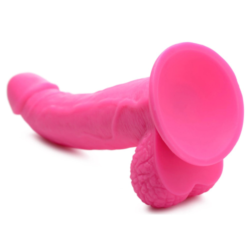 Розовый фаллоимитатор на присоске 7.5  Dildo with Balls - 21,5 см. фото 4
