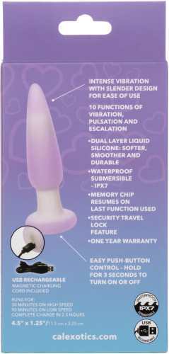 Сиреневая анальная пробка Slender Probe с вибрацией - 11,5 см. фото 6 Сиреневая анальная пробка Slender Probe с вибрацией - 11,5 см. фото 6