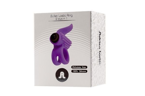 Эрекционное кольцо с подхватом мошонки и стимуляцией клитора Bullet Lastic Ring фото 2