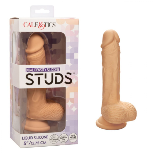 Телесный фаллоимитатор Dual Density Silicone Studs - 17,75 см. фото 2