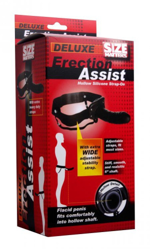 Полый страпон Erection Assist - 15,2 см. фото 5
