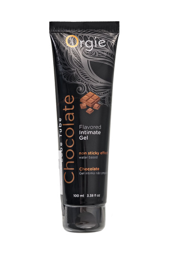 Интимный гель на водной основе Lube Tube Chocolate с шоколадным вкусом - 100 мл. фото 2