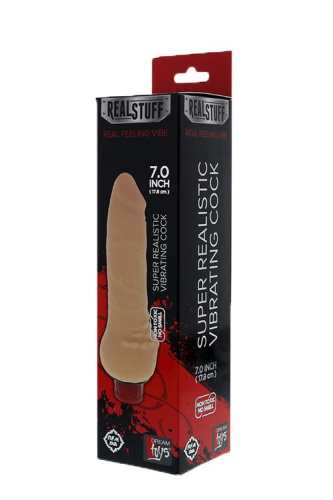 Реалистичный вибратор с шипиками REALSTUFF REAL FEELING VIBE 7INCH FLESH - 17,8 см. фото 2 Реалистичный вибратор с шипиками REALSTUFF REAL FEELING VIBE 7INCH FLESH - 17,8 см. фото 2