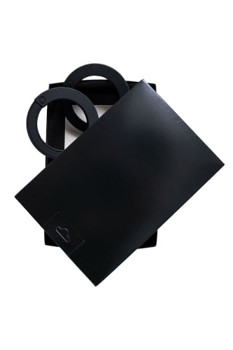 Черные силиконовые наручники  Штучки-дрючки фото 4
