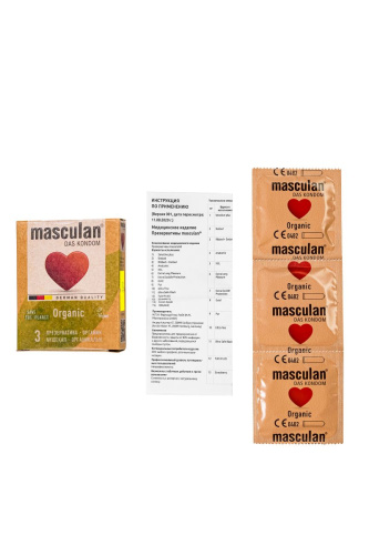 Экологически чистые презервативы Masculan Organic - 3 шт. фото 5