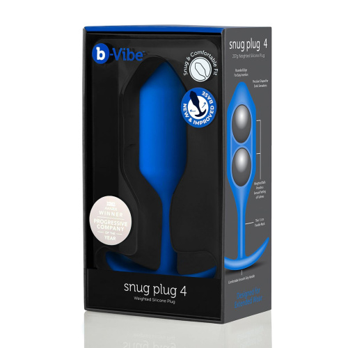 Синяя пробка для ношения Snug Plug 4 - 14,5 см. фото 6