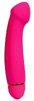 Розовый изогнутый вибромассажер с 20 режимами вибрации - 15 см.