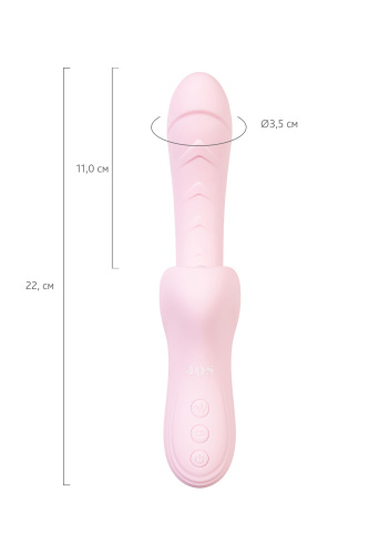 Розовый вибратор-кролик с ласкающим язычком Orali - 22 см. фото 8