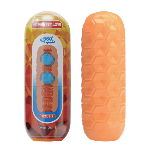 Оранжевый мастурбатор Venus-X Twin balls Оранжевый мастурбатор Venus-X Twin balls