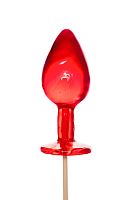 Красный леденец в форме анальной пробки со вкусом виски - 29 гр.