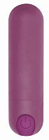 Фиолетовая перезаряжаемая вибропуля 7 Speed Rechargeable Bullet - 7,7 см.