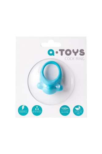Голубое эрекционное силиконовое кольцо TOYFA A-Toys фото 7
