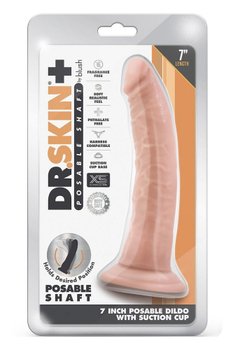 Телесный фаллоимитатор-реалистик 7 Inch Posable Dildo - 19 см. фото 5 Телесный фаллоимитатор-реалистик 7 Inch Posable Dildo - 19 см. фото 5