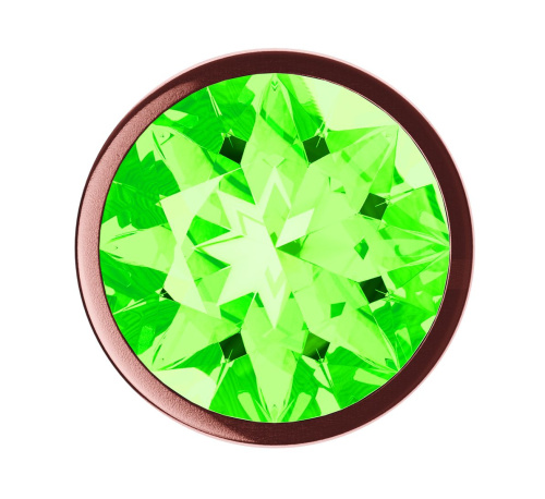 Пробка цвета розового золота с лаймовым кристаллом Diamond Emerald Shine S - 7,2 см. фото 3