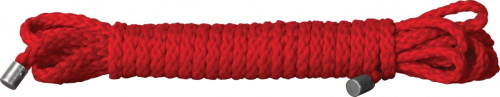 Красная веревка для бандажа Kinbaku - 10 м. фото 2