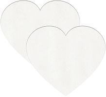 Белые пестисы на грудь в форме сердечек