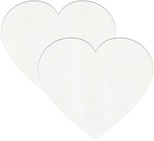 Белые пестисы на грудь в форме сердечек