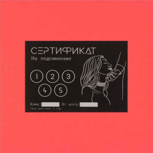 Набор из 10 сертификатов на любовные игры фото 4