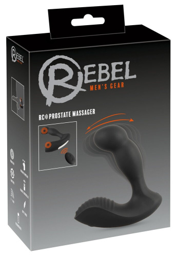 Черный вибростимулятор простаты RC Prostate Massager - 13,1 см. фото 2