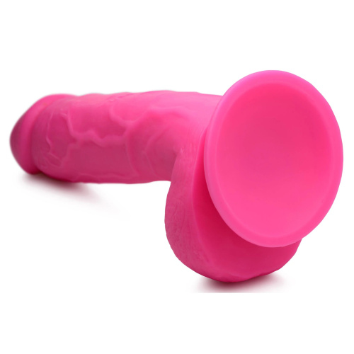 Розовый фаллоимитатор на присоске 8.25  Dildo with Balls - 22,8 см. фото 4