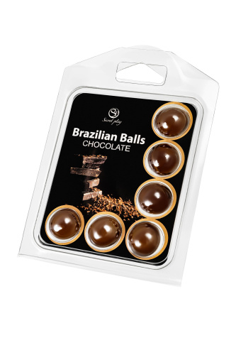 Набор из 6 шариков с массажным маслом Brazilian Balls с ароматом шоколада фото 3