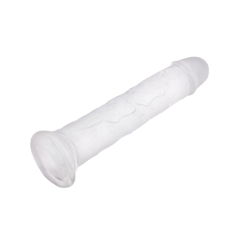 Прозрачный силиконовый фаллоимитатор - 17,5 см. фото 2