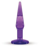 Фиолетовый анальный плаг среднего размера JAMMY JELLY ANAL MEDIUM PLUG VIOLET - 14 см.